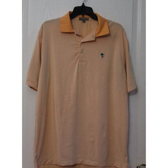 Peter Millar Other - Peter Millar Size Large Golf Polo Shirt Orange Striped Performance